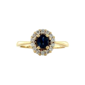Fashion Gouden ring met saffier en diamant 14 krt Diamanten Ringen | Ringen Met Edelsteen