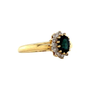 Fashion Gouden ring met saffier en diamant 18 krt Ringen Met Edelsteen