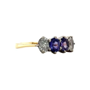 Discount Gouden ring met saffier en diamant 18 krt Diamanten Ringen | Ringen Met Edelsteen