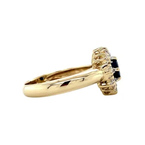 Discount Gouden ring met saffier en diamant 14 krt Diamanten Ringen | Ringen Met Edelsteen