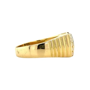Discount Gouden ring met saffier en diamant 18 krt Diamanten Ringen
