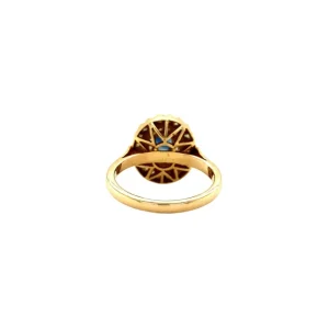 Sale Gouden ring met saffier en diamant 18 krt Diamanten Ringen | Ringen Met Edelsteen