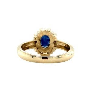 Discount Gouden ring met saffier en diamant 14 krt Diamanten Ringen | Ringen Met Edelsteen