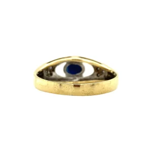 Online Gouden ring met saffier en diamant 18 krt Ringen Met Edelsteen | Diamanten Ringen