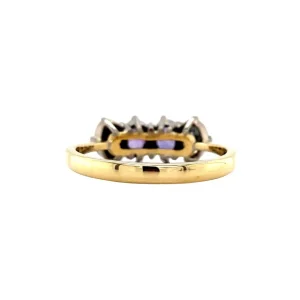 Discount Gouden ring met saffier en diamant 18 krt Diamanten Ringen | Ringen Met Edelsteen