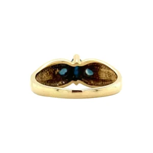 Online Gouden ring met saffier en diamant 14 krt Diamanten Ringen | Ringen Met Edelsteen
