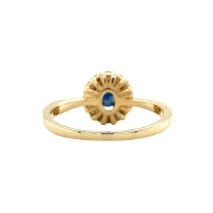 Fashion Gouden ring met saffier en diamant 14 krt Diamanten Ringen | Ringen Met Edelsteen