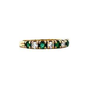 New Gouden ring met smaragd en diamant 14 krt Diamanten Ringen | Ringen Met Edelsteen