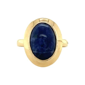 Discount Gouden ring met sodaliet 14 krt Ringen Met Edelsteen