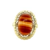 Sale Gouden ring met streepagaat 14 krt Ringen Met Edelsteen