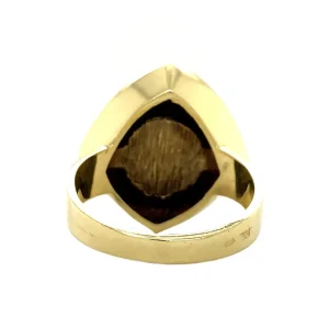 Online Gouden ring met tijgeroog 14 krt Ringen Met Edelsteen