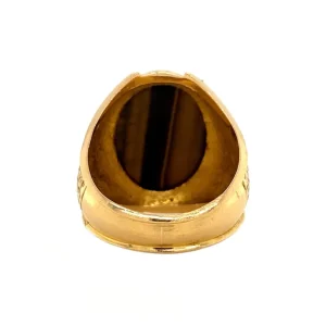 Sale Gouden ring met tijgeroog 20 krt Ringen Met Edelsteen