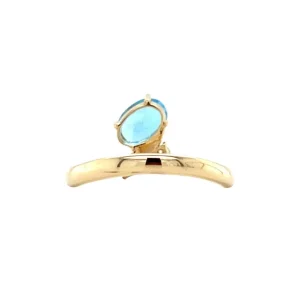 Hot Gouden ring met topaas en diamant 18 krt Diamanten Ringen | Ringen Met Edelsteen