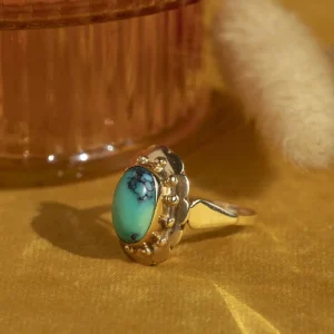 New Gouden ring met turkoois 14 krt Ringen Met Edelsteen