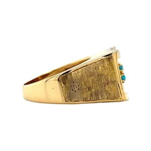 Online Gouden ring met turkoois 18 krt Ringen Met Edelsteen