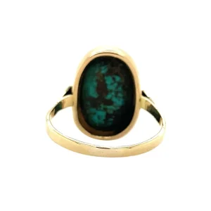 Hot Gouden ring met turkoois 14 krt Ringen Met Edelsteen