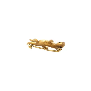 Hot Gouden salamander broche met kleursteen 14 krt Broches