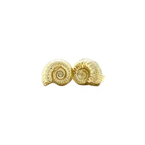 Outlet Gouden schelp oorstekers 14 krt Oorstekers