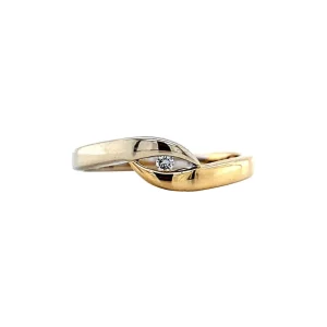 Fashion Gouden slagring met diamant 14 krt Diamanten Ringen