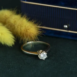 New Gouden solitair ring met diamant 14 krt Diamanten Ringen