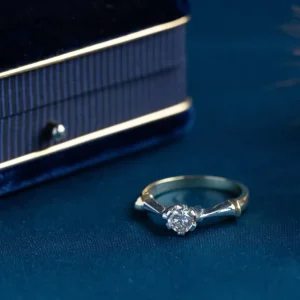 Sale Gouden solitair ring met diamant 18 krt Diamanten Ringen