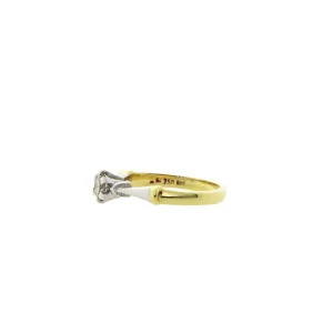 Sale Gouden solitair ring met diamant 18 krt Diamanten Ringen