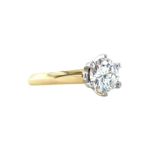 Discount Gouden solitair ring met diamant 14 krt Diamanten Ringen