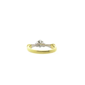Sale Gouden solitair ring met diamant 18 krt Diamanten Ringen