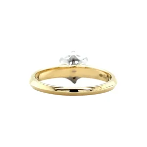 Discount Gouden solitair ring met diamant 14 krt Diamanten Ringen