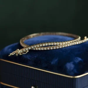 Fashion Gouden tennisarmband met diamant 14 krt Armbanden Met Edelsteen