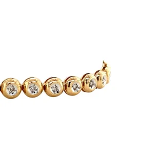 Online Gouden tennisarmband met diamant 14 krt Armbanden Met Edelsteen