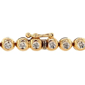 Online Gouden tennisarmband met diamant 14 krt Armbanden Met Edelsteen