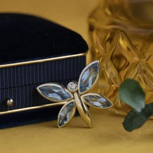 Best Gouden vlinder hanger met spinel en zirkonia 14 krt Gouden Hanger Met Edelsteen