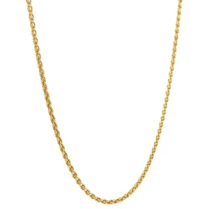 Online Gouden vossenstaart collier 14 krt Lengtecolliers