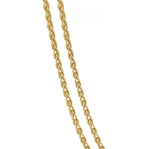 Online Gouden vossenstaart collier 14 krt Lengtecolliers