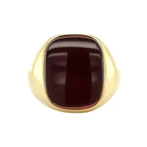 Sale Gouden zegelring met carneool 14 krt Ringen Met Edelsteen