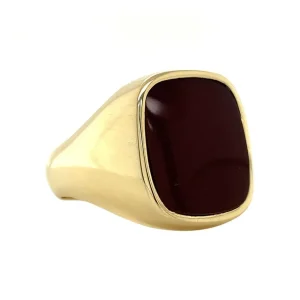 Sale Gouden zegelring met carneool 14 krt Ringen Met Edelsteen