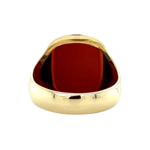 Discount Gouden zegelring met carneool 14 krt Ringen Met Edelsteen