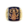 Outlet Gouden zegelring met emaille 18 krt Ringen Met Edelsteen