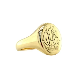 Best Gouden zegelring met gravure 14 krt Gouden Ringen