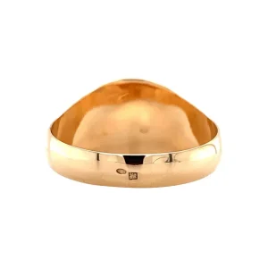 Discount Gouden zegelring met gravure 14 krt Gouden Ringen