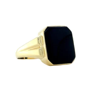 Best Gouden zegelring met onyx 14 krt Ringen Met Edelsteen