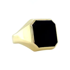 Outlet Gouden zegelring met onyx 14 krt Ringen Met Edelsteen