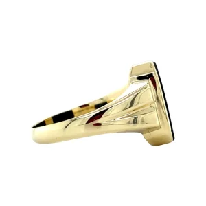 Best Gouden zegelring met onyx 14 krt Ringen Met Edelsteen
