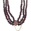 Online Granaat collier met gouden siersluiting 14 krt Kettingen Met Edelsteen