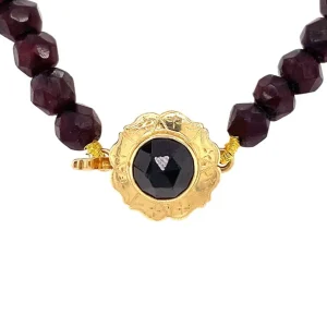 Sale Granaat collier met gouden sluiting 14 krt Kettingen Met Edelsteen