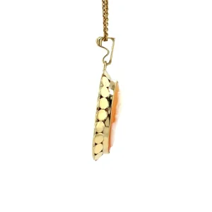Hot Hanger met camee 12 krt Gouden Hanger Met Edelsteen