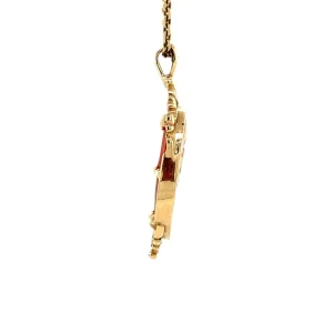 Outlet Hanger met camee 9 krt Gouden Hanger Met Edelsteen