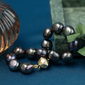 Clearance Parel armband met gouden sluiting 14 krt Armbanden Met Edelsteen