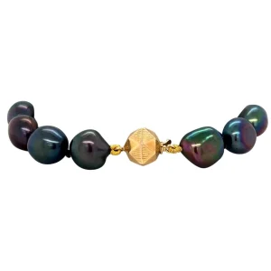 Clearance Parel armband met gouden sluiting 14 krt Armbanden Met Edelsteen